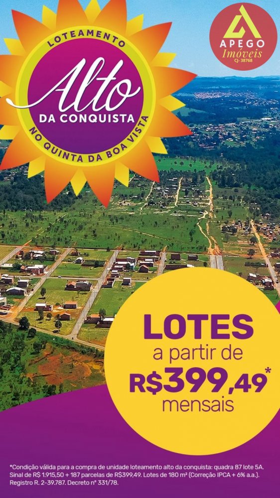 Terreno - Venda - Quinta da Boa Vista - Aparecida de Goinia - GO